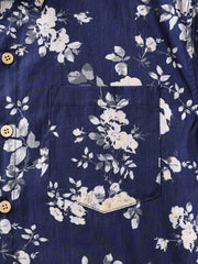 Men’s Vintage Botanical Print Cotton Cool Comfort Beach Party Holiday Short Sleeve Shirt