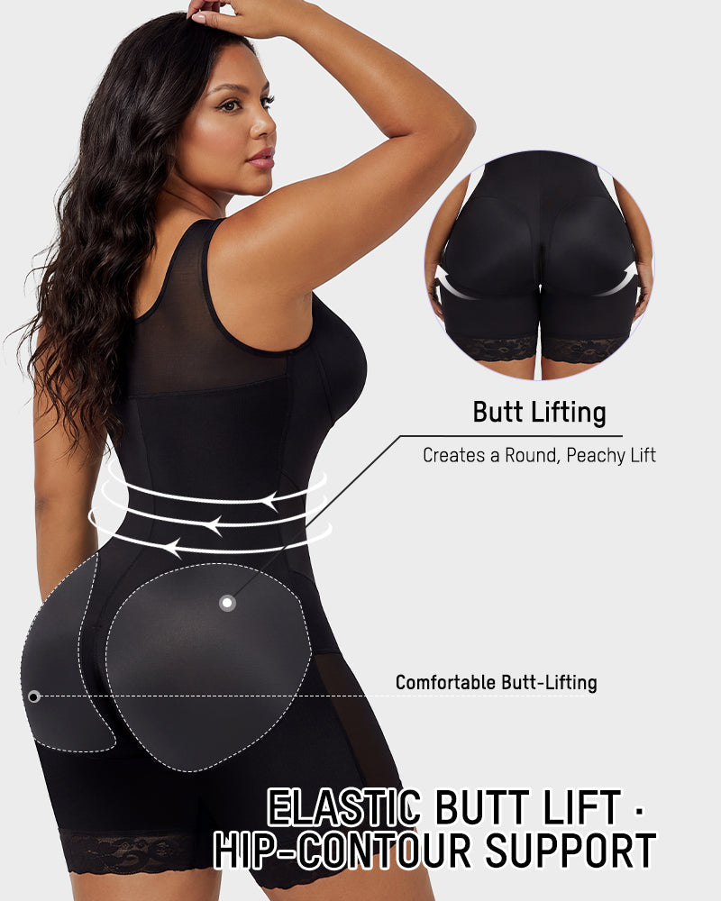 Zip Front Tummy Control Full Body Shaper - view 2