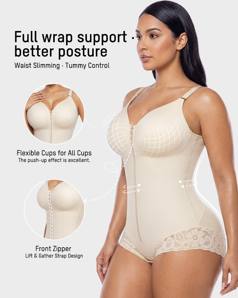 Zip Up Sculpting Bodysuit - view 2