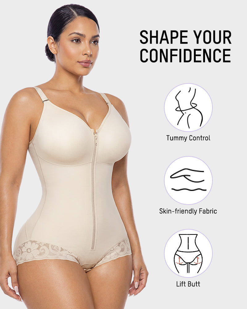 Zip Up Sculpting Bodysuit - view 3