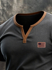 Men's Retro Patriot Patchwork T-shirt