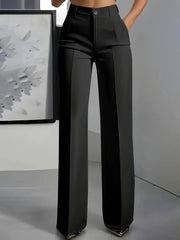 Antonina | Women's High-Waisted Wide-Leg Trousers, Smart Tailored Trousers
