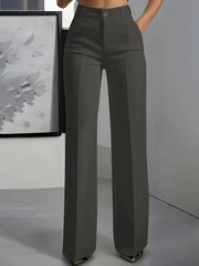 Antonina | Women's High-Waisted Wide-Leg Trousers, Smart Tailored Trousers