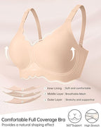 Soft Full Coverage Scalloped Wireless Jelly Bra - view 11