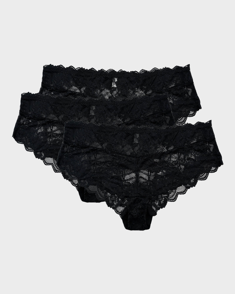 Floral Lace Seamless Brief Panty (3 Pack)