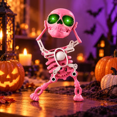 Dancing Skull Wind-Up Toy – Light-Up Halloween Skeleton