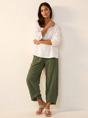 Esme | Women's Lightweight Linen Trousers, Breathable Autumn Trousers