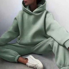 Danielle | Women's Oversized Hooded Loungewear Set, Wide-Leg Two-Piece Set