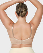 Deep V Lace Trim Full Coverage Push Up Bra - view 12