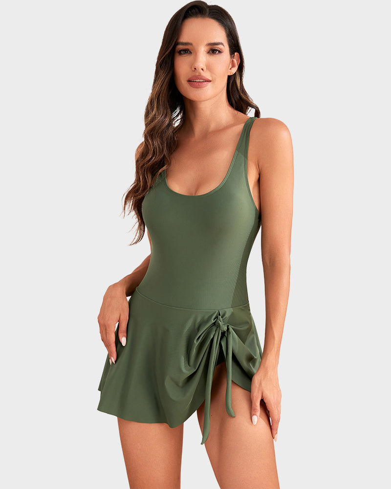 One Piece Tummy Control Tie Knot Swimsuits - view 15