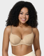Deep V Lace Trim Full Coverage Push Up Bra - view 7