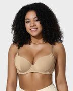 Deep V Lace Trim Full Coverage Push Up Bra - view 9