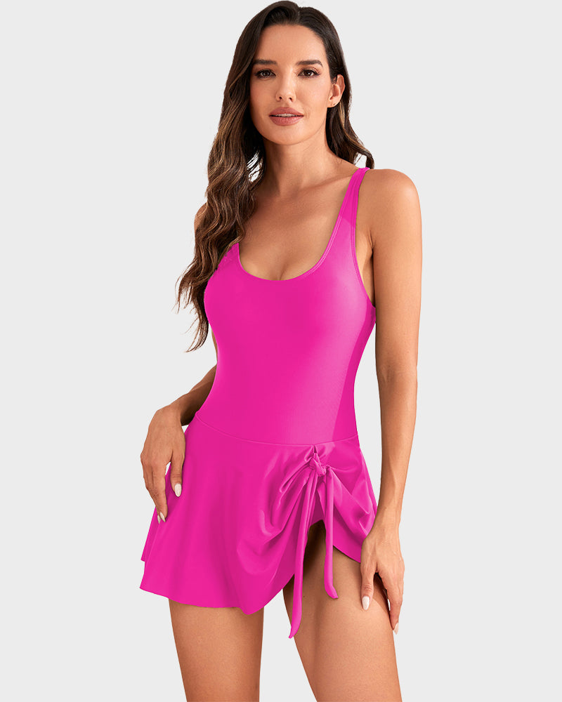 One Piece Tummy Control Tie Knot Swimsuits - view 11