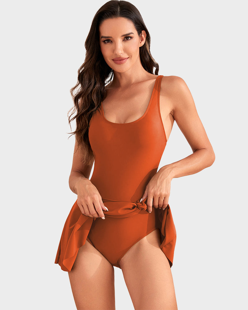 One Piece Tummy Control Tie Knot Swimsuits - view 18