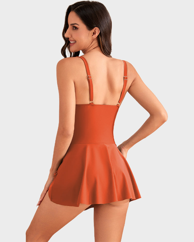 One Piece Tummy Control Tie Knot Swimsuits - view 19