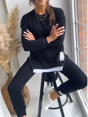 Penelope | Women's Oversized Two-Piece Lounge Set, Tapered Joggers