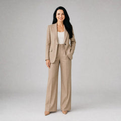 Rachel | Women's Tailored Blazer and Wide-Leg Pants Two-Piece Suit