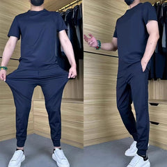 🔥Men's Casual Ice Silk Stretch Sports Suit✨