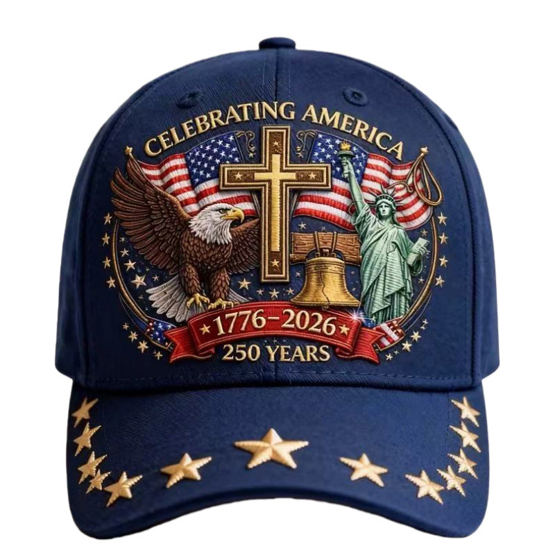 🦅Eagle & Liberty & Cross🎆United States 250th Anniversary Hat🧢