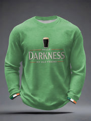 Men's Hello Darkness My Old Friend Waffle Long Sleeve T-Shirt