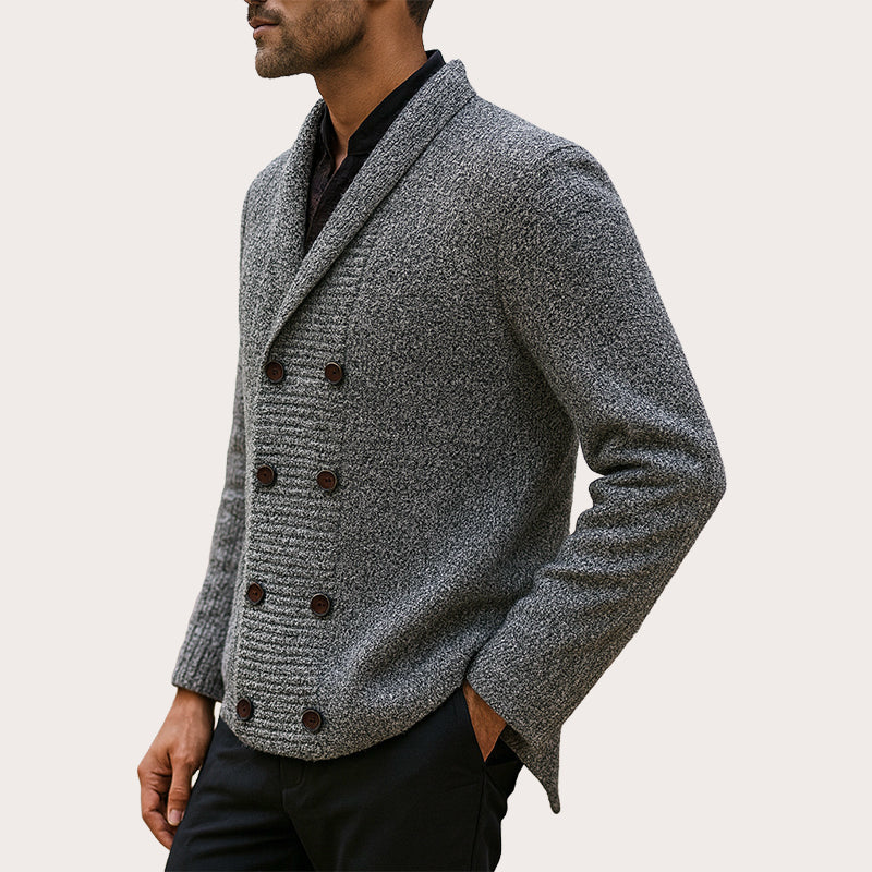 💕Free Shipping✈️Men's Double Breasted Shawl Collar Knit Cardigan