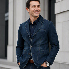 Men's Stylish Slim Fit Denim Blazer