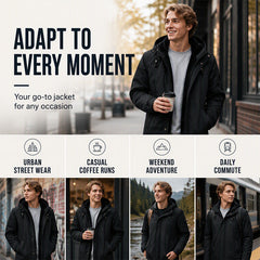 Men's Plush-Lined Hooded Utility Jacket