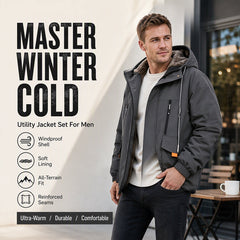 Men's Plush-Lined Hooded Parka Jacket