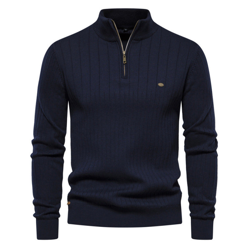 ⚡Free Shipping⚡Men's Casual Mock Neck Half-Zip Knit Sweater