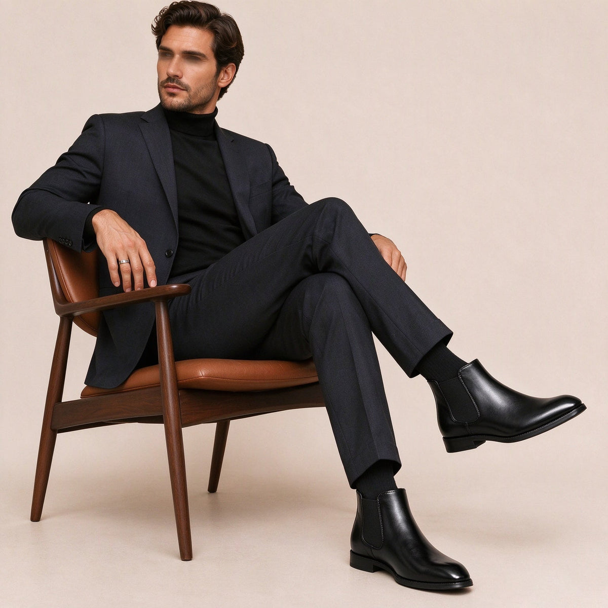 Men's PU Leather Chelsea Boots
