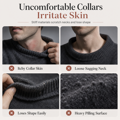 Men's Mock Neck Solid Color Knit Sweater