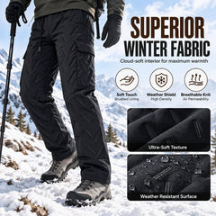 Men's Winter Plush-Lined Cargo Pants